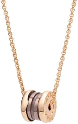 BVLGARI B.ZERO1 18k Rose Gold Spiral Ceramic Necklace Unisex Couple Design. CL857876-353004 Lookbook BVLGARI B.ZERO1 18k Rose Gold Spiral Ceramic Necklace Unisex Couple Design. CL857876-353004