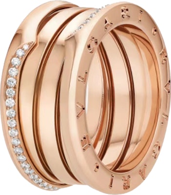 BVLGARI B.ZERO1 三環鑽石18K玫瑰金戒指 情侶款設計 AN859412 Order BVLGARI B.ZERO1 三環鑽石18K玫瑰金戒指 情侶款設計 AN859412