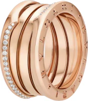 Purchase BVLGARI B.ZERO1 三環鑽石18K玫瑰金戒指 情侶款設計 AN859412
