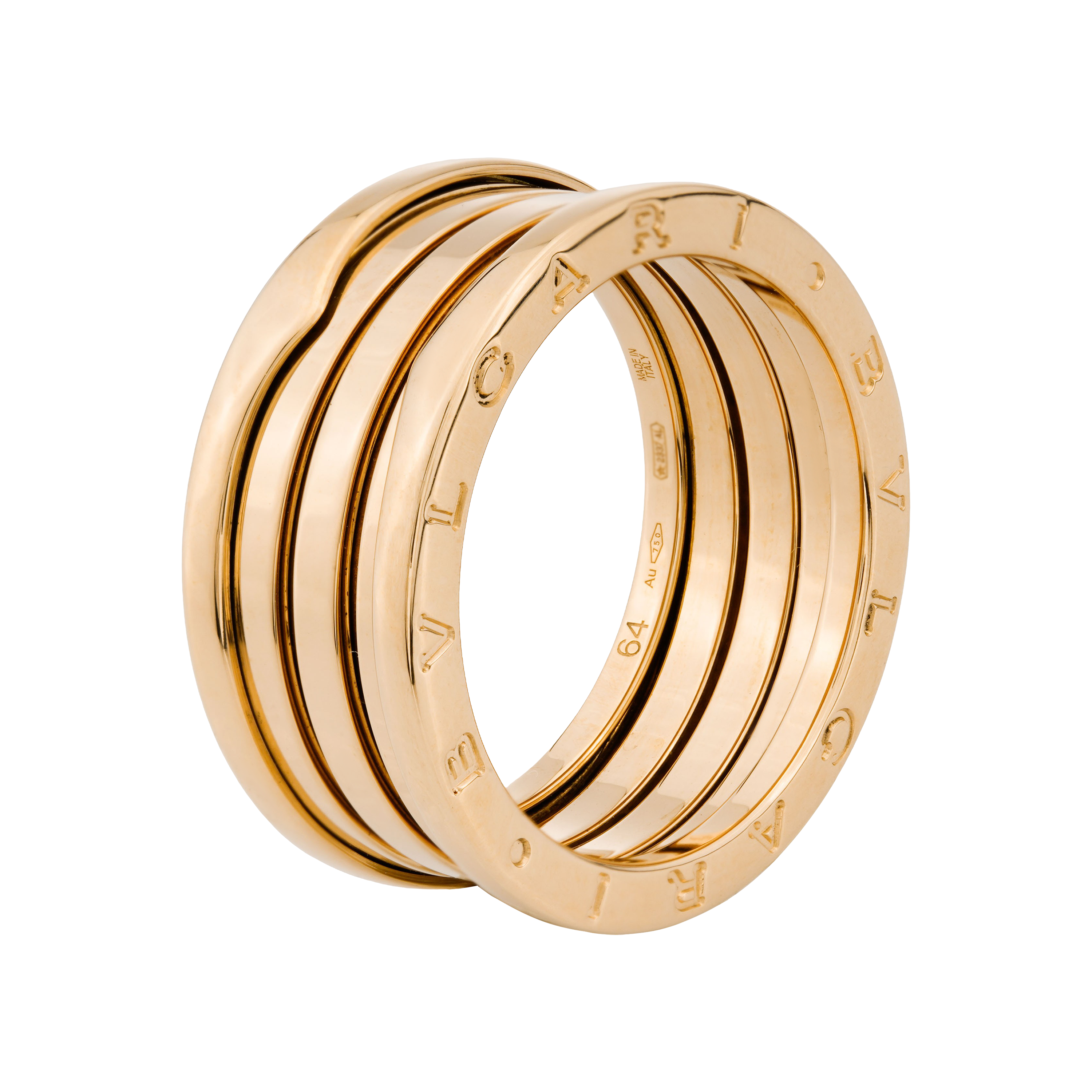 Cheap BVLGARI B.ZERO1 四圈 18K 玫瑰金戒指 男女對戒設計 玫瑰金色 AN856732