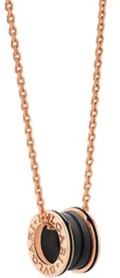 BVLGARI 宝格丽 B.ZERO1 黑色陶瓷 18K玫瑰金 情侣项链 男士女士款 CL859005-358050 Shop BVLGARI 宝格丽 B.ZERO1 黑色陶瓷 18K玫瑰金 情侣项链 男士女士款 CL859005-358050