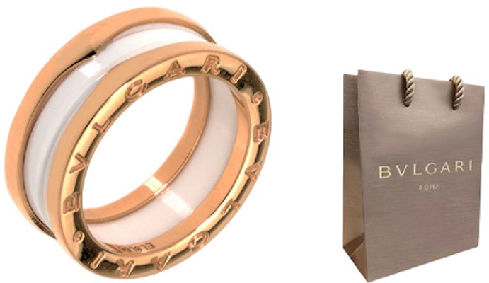 BVLGARI B.ZERO1 陶瓷窄版18K玫瑰金情侶對戒 中性款戒指 AN855964 Order BVLGARI B.ZERO1 陶瓷窄版18K玫瑰金情侶對戒 中性款戒指 AN855964