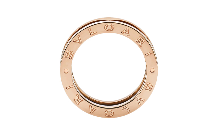 Lookbook 寶格麗 B.ZERO1 陶瓷玫瑰金戒指 情侶款 男款女款通用版 347043