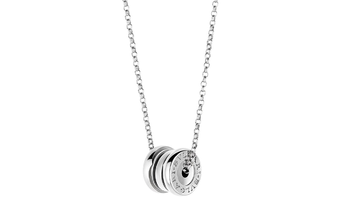 BVLGARI B.ZERO1 Classic 18K White Gold Necklace Unisex Couple Accessory 360310 圖 3