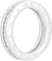 BVLGARI B.zero1 Diamond K Gold Ring Unisex Couple Silver Plated. 329357 BVLGARI B.zero1 Diamond K Gold Ring Unisex Couple Silver Plated. 329357