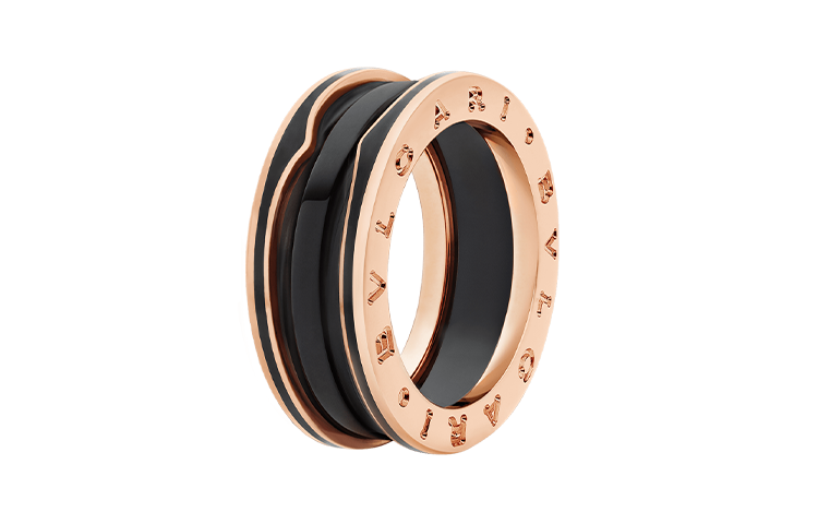 Bvlgari B.zero1 Double Band 18K Rose Gold Ring Unisex. 357723 圖 2