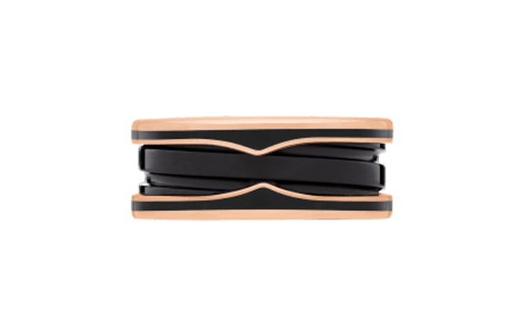 Bvlgari B.zero1 Double Band 18K Rose Gold Ring Unisex. 357723 圖 4
