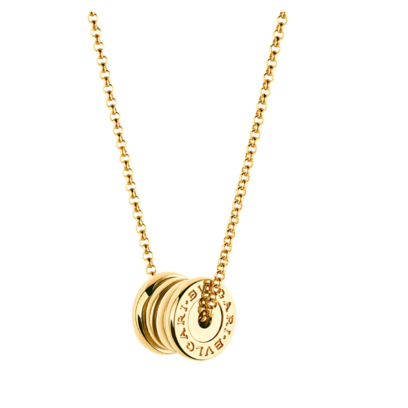 BVLGARI B.ZERO1 Fashion Minimalist 18K Gold Necklace Unisex Accessory. 359730