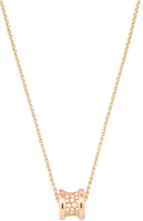 BVLGARI B.ZERO1 Full Diamond 18K Rose Gold Necklace Unisex Couple Rose Gold. CL857518-351116 BVLGARI B.ZERO1 Full Diamond 18K Rose Gold Necklace Unisex Couple Rose Gold. CL857518-351116