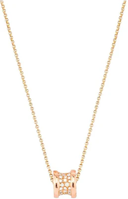 BVLGARI B.ZERO1 Full Diamond 18K Rose Gold Necklace Unisex Couple Rose Gold. CL857518-351116 Buy BVLGARI B.ZERO1 Full Diamond 18K Rose Gold Necklace Unisex Couple Rose Gold. CL857518-351116