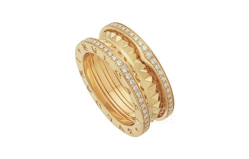BVLGARI B.ZERO1 Gold Ring K-Gold Engraved Unisex Couple Design. AN859092 圖 2