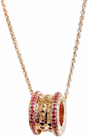 Lookbook BVLGARI B.ZERO1 新年款18K玫瑰金紅寶石項鍊中性款 CL859215-358306