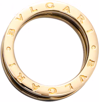 Shop BVLGARI B.ZERO1窄版黑陶瓷18K玫瑰金男女戒指 AN858853