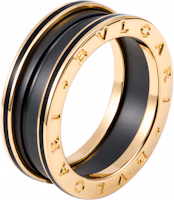 Purchase BVLGARI B.ZERO1窄版黑陶瓷18K玫瑰金男女戒指 AN858853