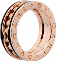 Purchase BVLGARI B.ZERO1 黑色陶瓷玫瑰金男女情侶戒指配飾系列 AN859080