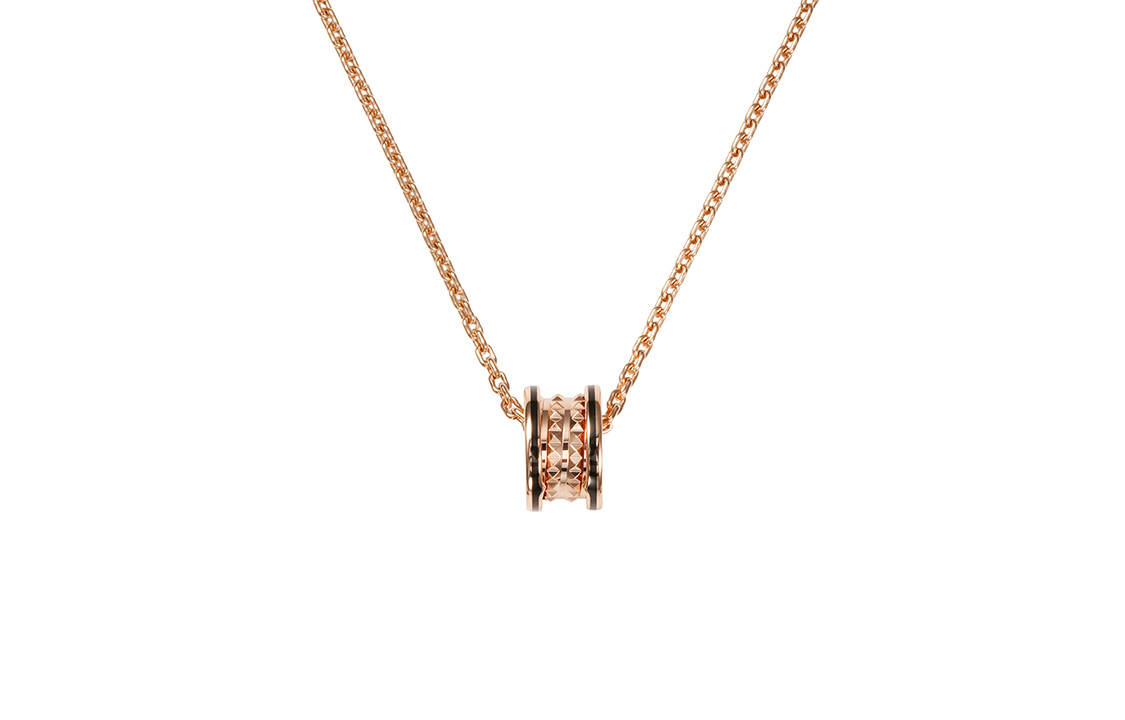 BVLGARI B.ZERO1 Rose Gold 18K Long Necklace with Metal Studs & Ceramic Unisex. CL859269-358350 圖 4
