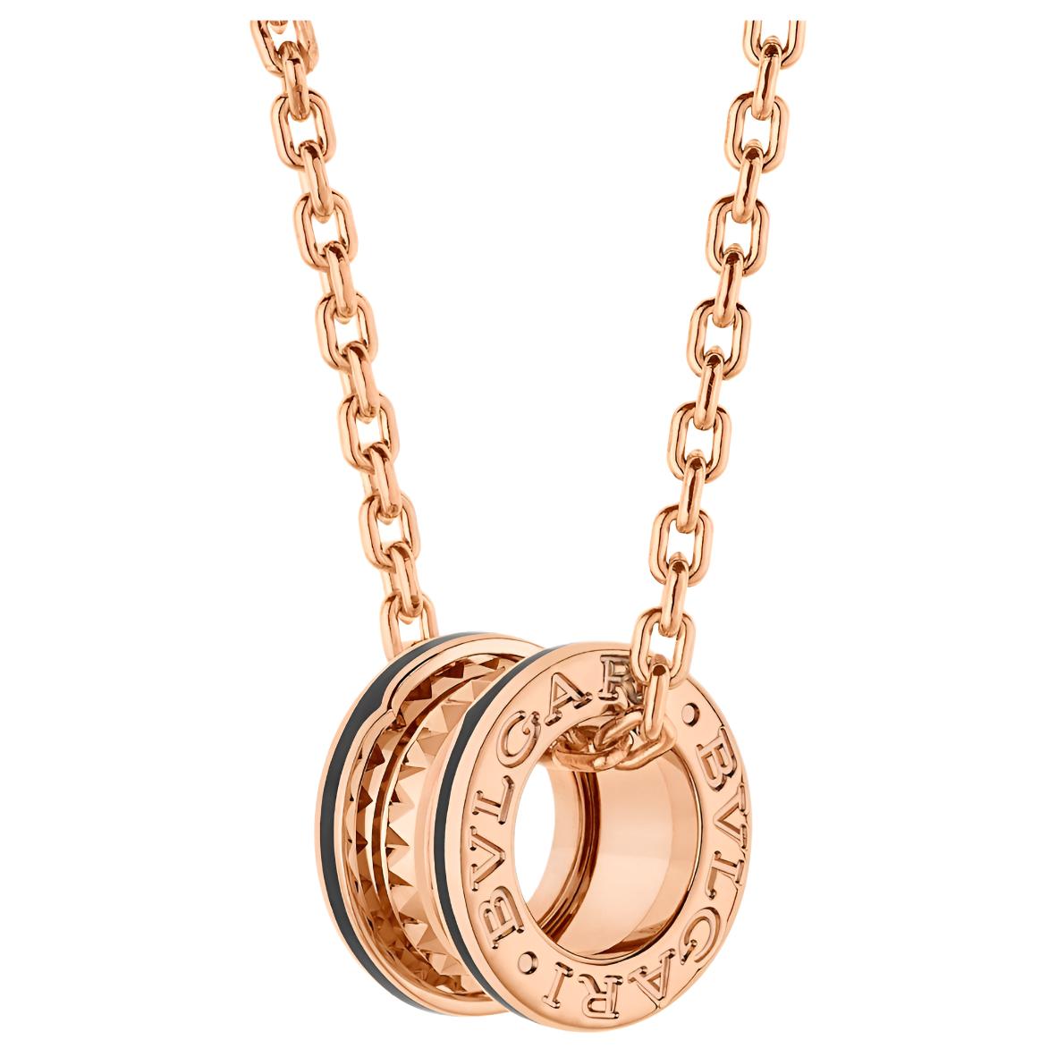 BVLGARI B.ZERO1 Series Comfort Minimalist Gold Necklace Unisex 358224