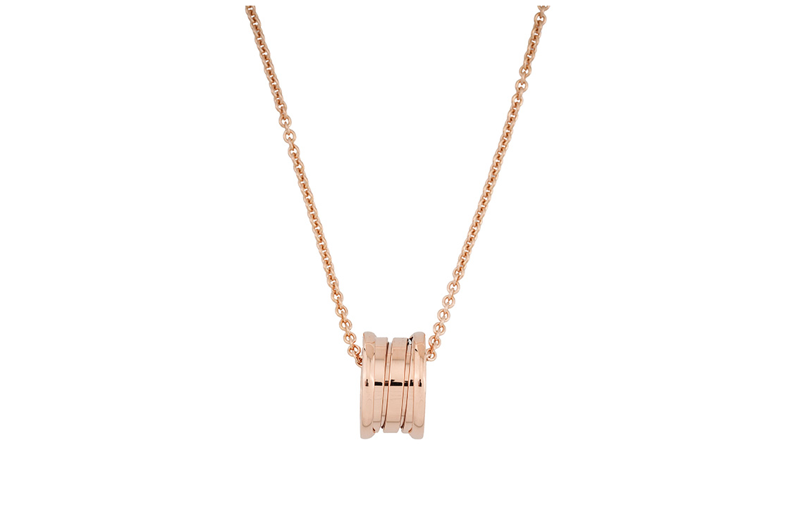 BVLGARI B.ZERO1 Small 18K Rose Gold Necklace Unisex Couple Design Rose Gold. CL852407-335924