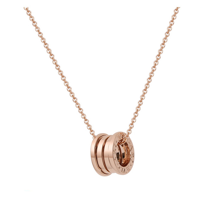 BVLGARI B.ZERO1 Small Spring Necklace Unisex Couple's Rose Gold Jewelry CL852407-335924 - Original Packaging