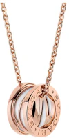 BVLGARI B.ZERO1 White Ceramic Rose Gold Pendant Necklace Unisex Couple Design. CL858579-356117 BVLGARI B.ZERO1 White Ceramic Rose Gold Pendant Necklace Unisex Couple Design. CL858579-356117