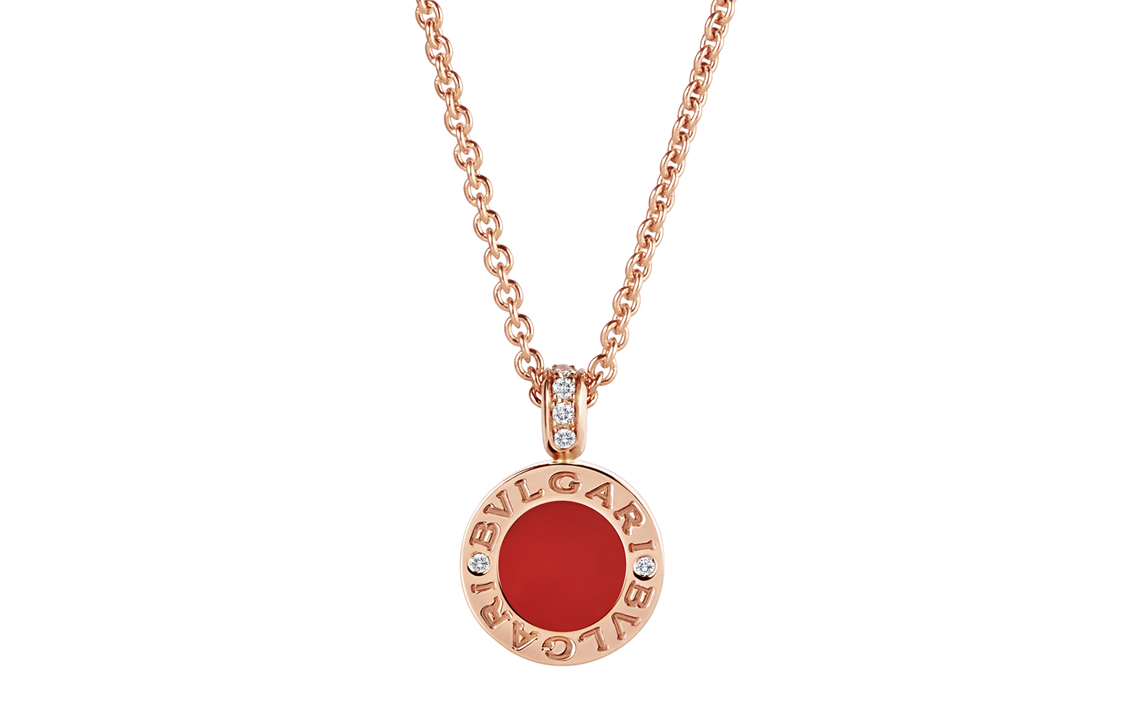 BVLGARI Bvlgari Bvlgari 18K Rose Gold Elegant Reversible Necklace Unisex. 352883 圖 3
