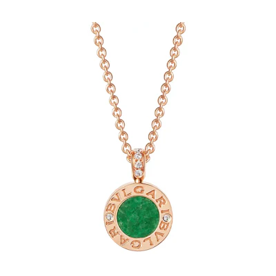 BVLGARI Bvlgari Bvlgari Retro 18K Rose Gold Necklace Unisex Couple Design. 357256-e