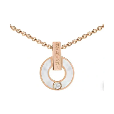 BVLGARI BVLGARI Series 18K Rose Gold Diamond Necklace Unisex Couple Design. CL858950-357546