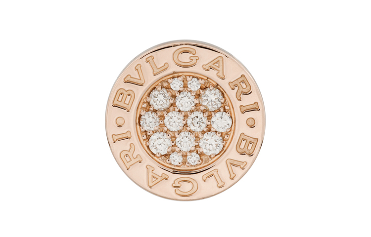 BVLGARI BVLGARI Series 18K Rose Gold Diamond Single Earring Unisex. OR858201-354731