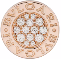Shop BVLGARI BVLGARI 系列 18K 玫瑰金鑽石單邊耳環 男女適用 OR858201-354731