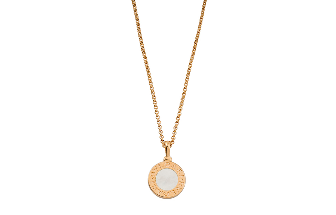 BVLGARI BVLGARI Series Rose Gold 18k Necklace with White Mother-of-Pearl Pendant. CL857198-350553