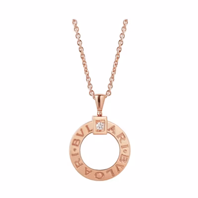 BVLGARI BVLGARI Series Rose Gold Necklace 18K Unisex Couple Design. CL854894-344492