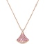 Lookbook BVLGARI Divas'' Dream 18K玫瑰金鑽石吊墜項鍊 男女款 粉色 CL858507-355889