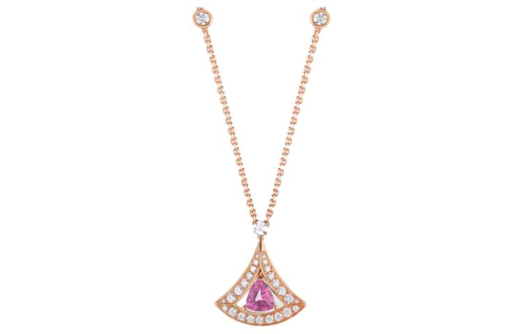 BVLGARI DIVAS' DREAM 18K Rose Gold Fan Necklace Unisex Couple Design. 354366 圖 2