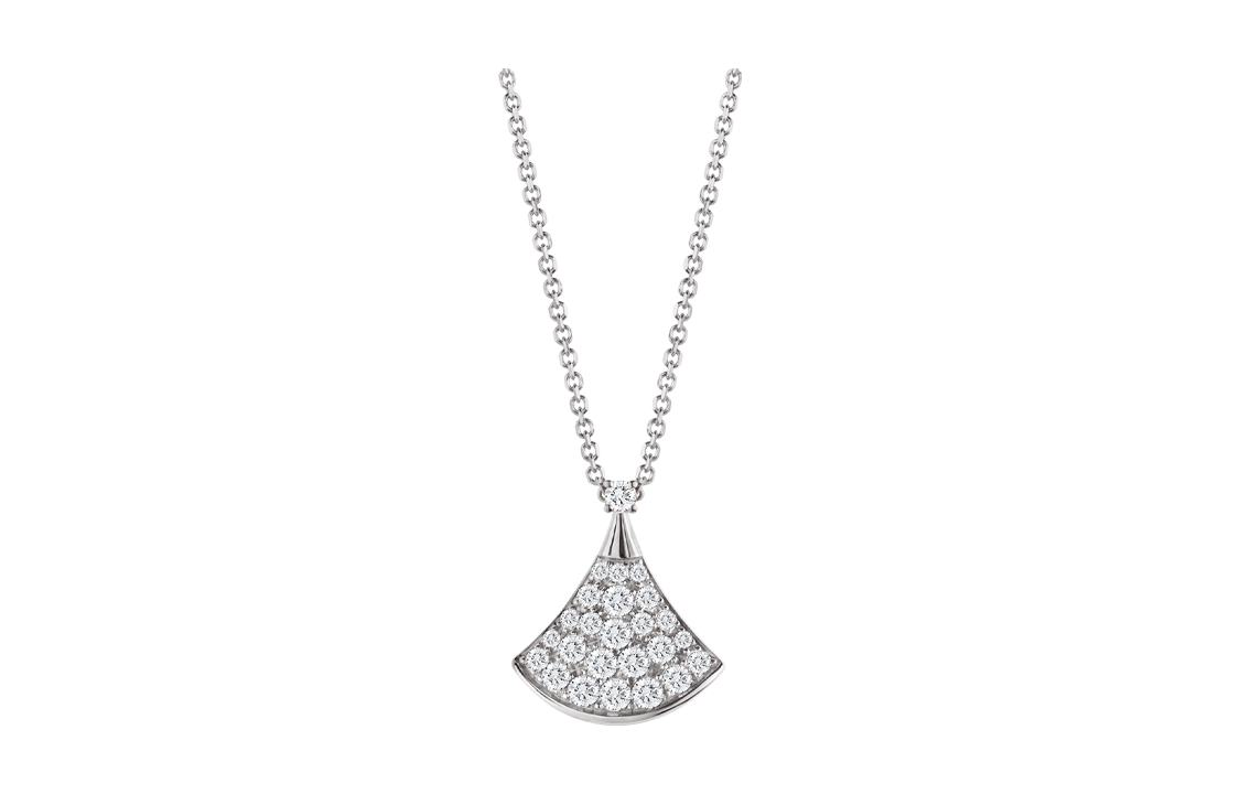 BVLGARI Divas' Dream 18k White Gold Diamond Pendant Necklace Unisex Silver. 351099 圖 3