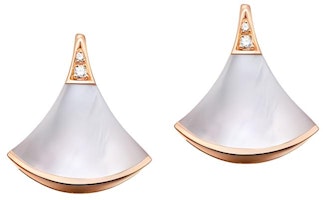 BVLGARI DIVAS’ DREAM Earrings 18K Rose Gold Unisex Couple Studs White. 352600 BVLGARI DIVAS’ DREAM Earrings 18K Rose Gold Unisex Couple Studs White. 352600