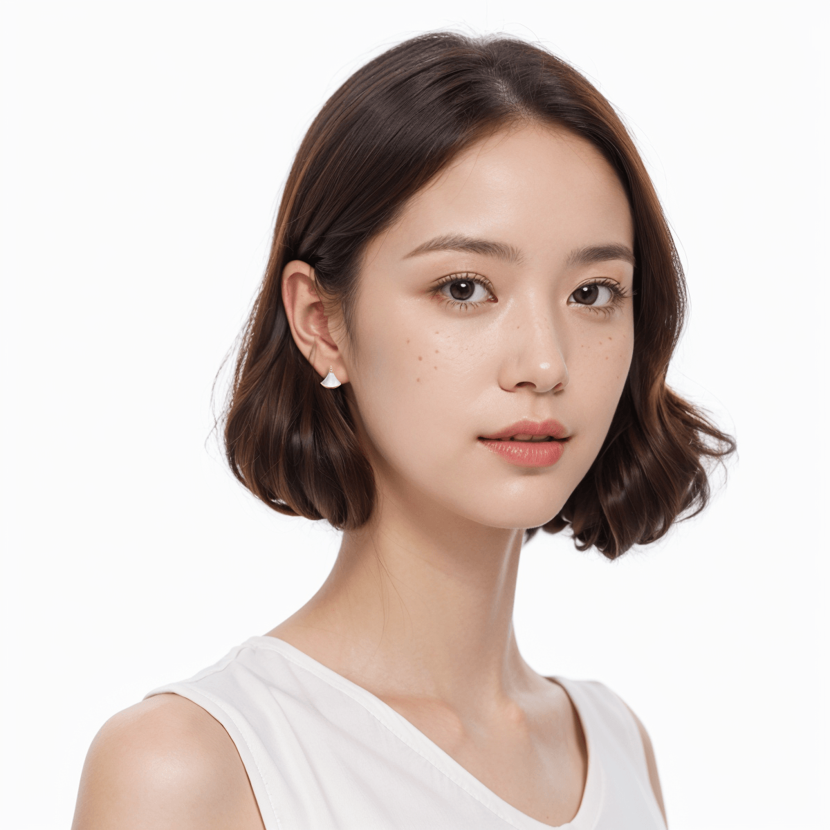 Shop BVLGARI DIVAS’ DREAM 18K玫瑰金男女情侶白色耳釘。 352600