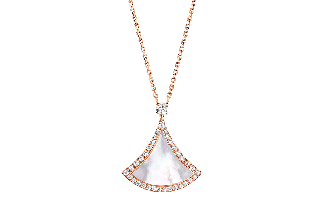 BVLGARI DIVAS' DREAM Fan-Shaped 18K Rose Gold Necklace Unisex Couple's Edition. 358671 圖 8
