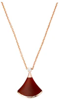 BVLGARI DIVAS' DREAM Fan-Shaped Red Carnelian 18K Rose Gold Necklace Unisex CL857199-350583 BVLGARI DIVAS' DREAM Fan-Shaped Red Carnelian 18K Rose Gold Necklace Unisex CL857199-350583
