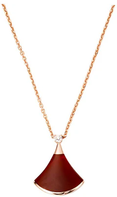 BVLGARI DIVAS' DREAM Fan-Shaped Red Carnelian 18K Rose Gold Necklace Unisex CL857199-350583 Buy BVLGARI DIVAS' DREAM Fan-Shaped Red Carnelian 18K Rose Gold Necklace Unisex CL857199-350583