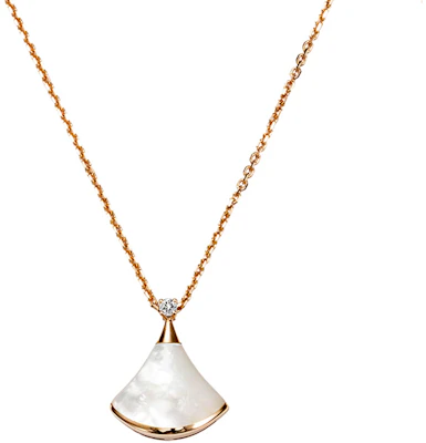 BVLGARI DIVAS’ DREAM Fan Pendant Small 18k Rose Gold Necklace Unisex White CL857185-350581 Cheap BVLGARI DIVAS’ DREAM Fan Pendant Small 18k Rose Gold Necklace Unisex White CL857185-350581