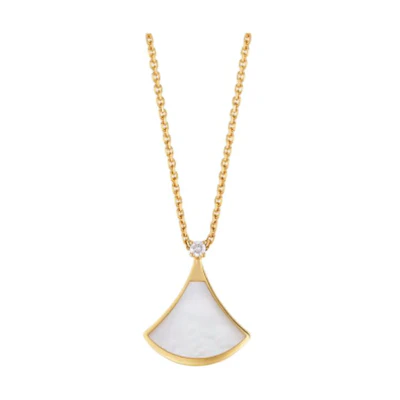BVLGARI Divas' Dream Gold Diamond Necklace Unisex Couple Design. 360443
