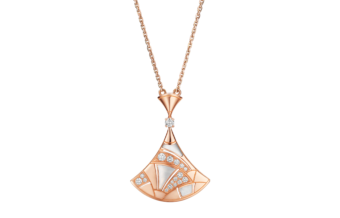 BVLGARI Divas' Dream Large Fan 18K Rose Gold Necklace Unisex Couple Design. CL856964-350065 圖 5