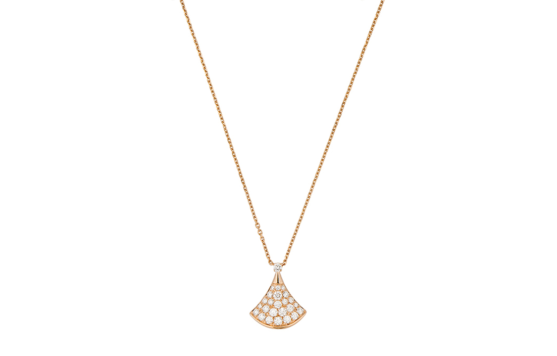 Shop BVLGARI DIVAS’ DREAM 18k玫瑰金項鍊 情侶款設計 男女皆宜 CL857315-351051