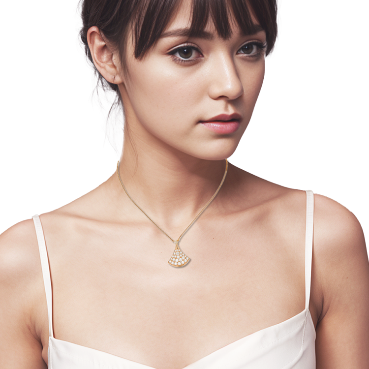 Sizing BVLGARI DIVAS’ DREAM 18k玫瑰金項鍊 情侶款設計 男女皆宜 CL857315-351051