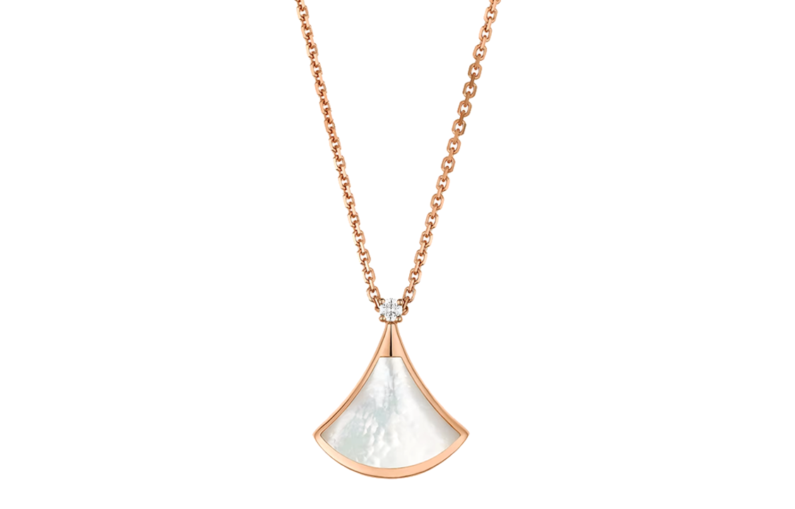 BVLGARI Divas' Dream Rose Gold 18k Necklace with White Mother-of-Pearl Pendant. CL859867-359986 圖 2