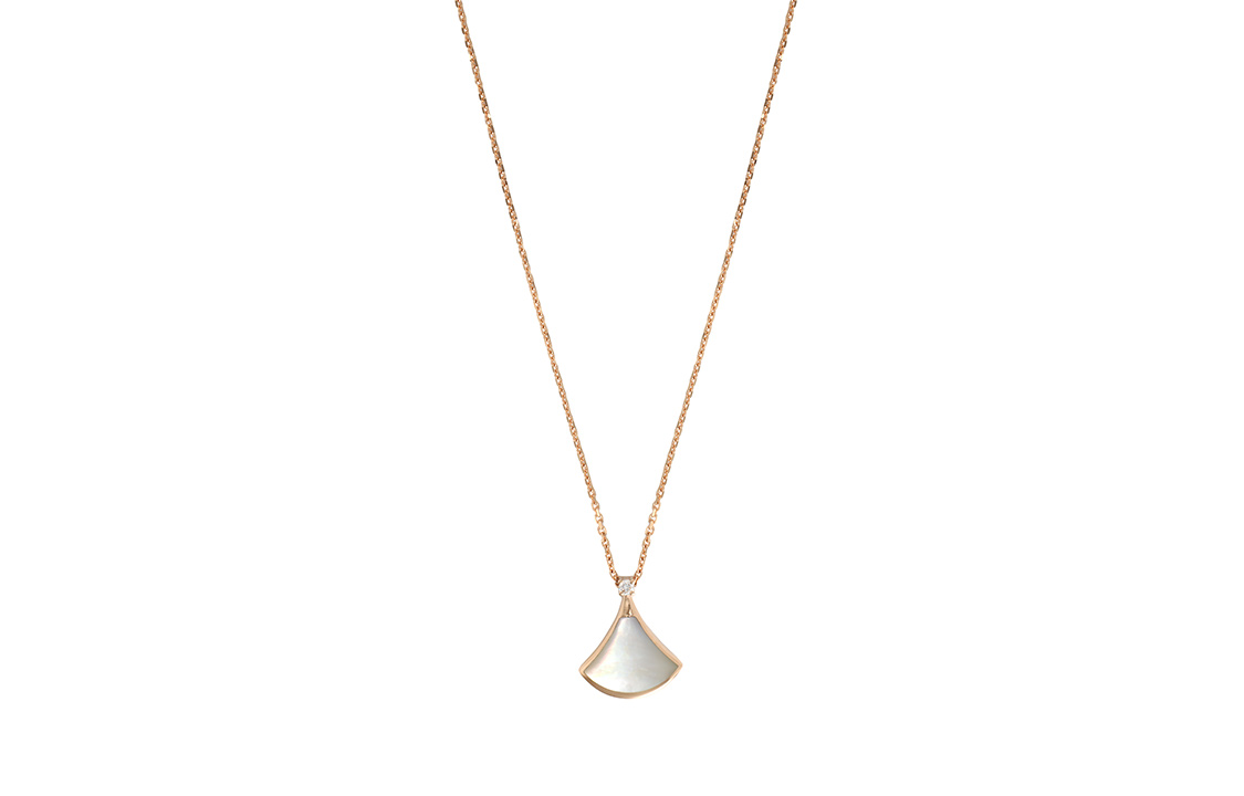 BVLGARI Divas' Dream Rose Gold 18k Necklace with White Mother-of-Pearl Pendant. CL859867-359986 圖 3