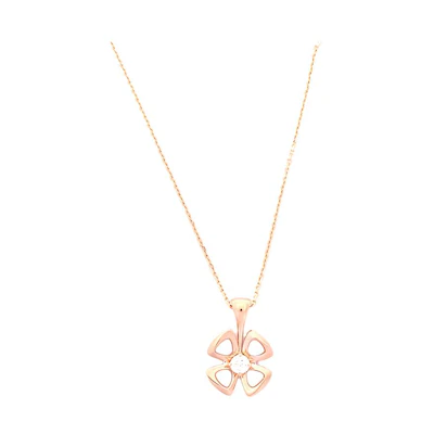BVLGARI Fiorever Vintage Gold Necklace Unisex Couple Jewelry. 355324