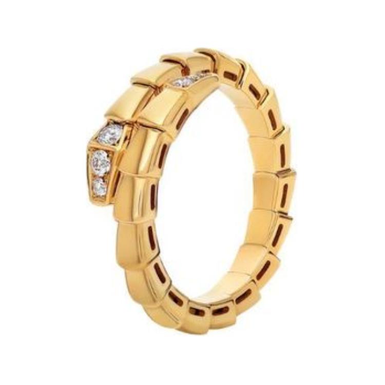 BVLGARI Gold Diamond Ring Unisex Couple Design. 106615282