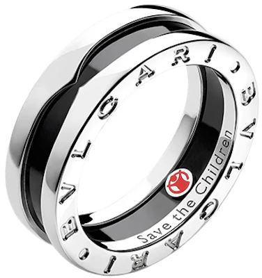 宝格丽 Save the Children 925银戒指 - 情侣款银黑双色设计。 346090 Purchase 宝格丽 Save the Children 925银戒指 - 情侣款银黑双色设计。 346090