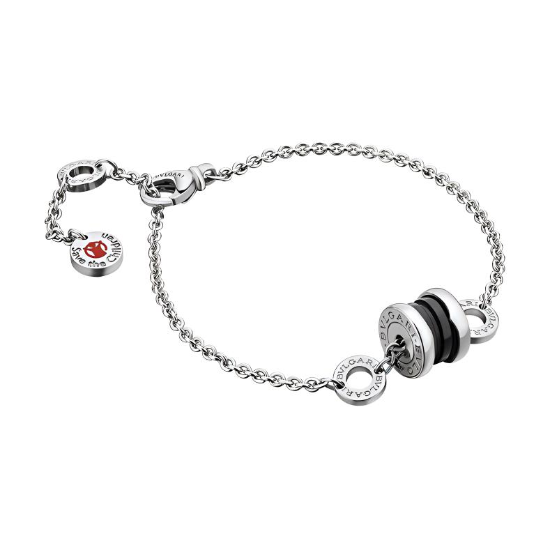 BVLGARI Save the Children Series 925 Silver Bracelet Unisex Couple Design. BR857428-352651